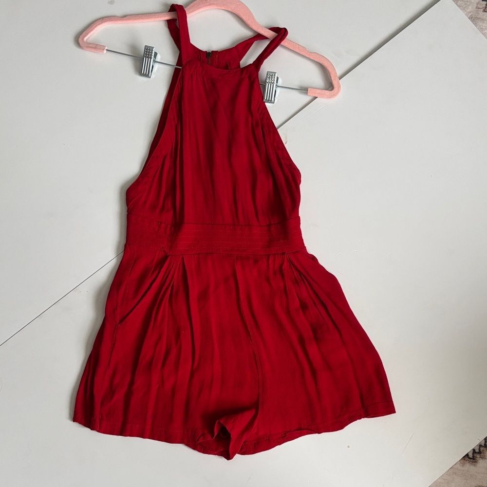 Forever 21 Red Sleeveless Romper